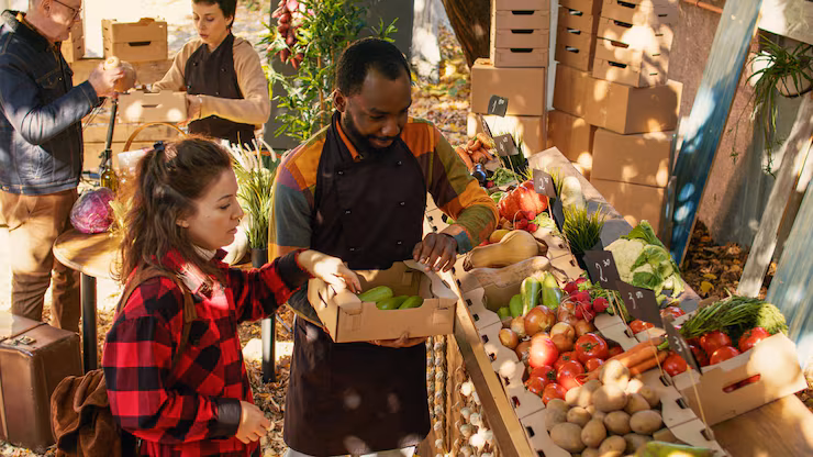 Local vendor and weekly market feature products at Bayshore Market