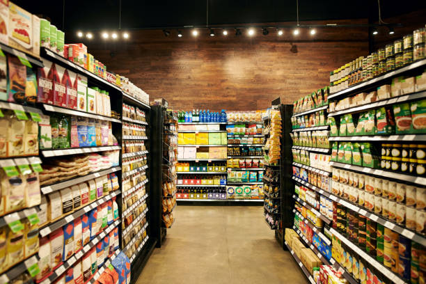 Bayshore Market interior with produce flowers honey and gourmet food displays